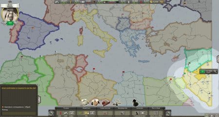 Начало игры, глобальная карта